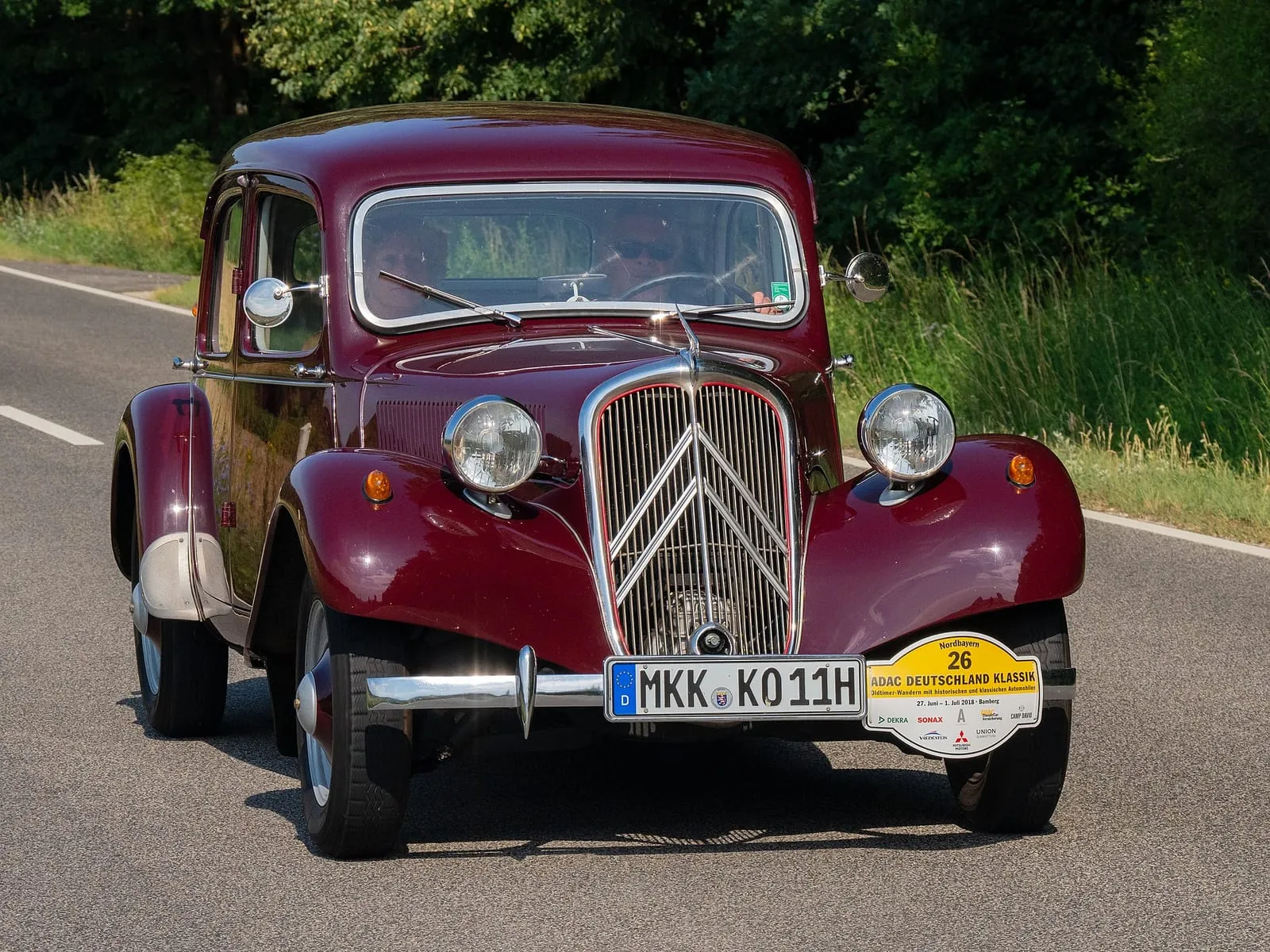 Une Citroën Traction Avant, l'un des modèles que l'on croise dans les rassemblements de voitures de collection